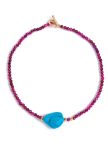 Κολιέ με τυρκουάζ και αχάτη