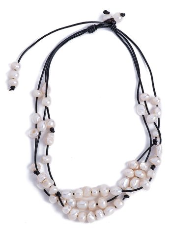 Leather Necklace Black