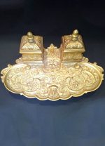 Γαλλικό, Μπρούτζινο, Επίχρυσο Μελανοδοχείο, εποχής 1860