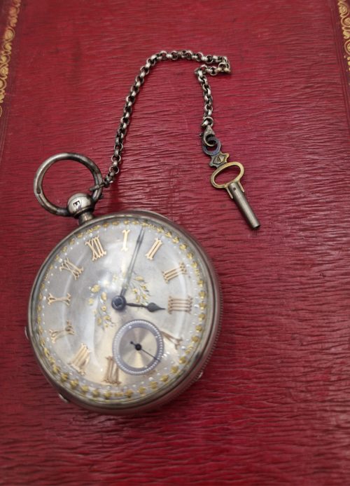 Ασημένιο Βικτωριανό Ρολόι Τσέπης, Λονδίνο 1884 - Image 2