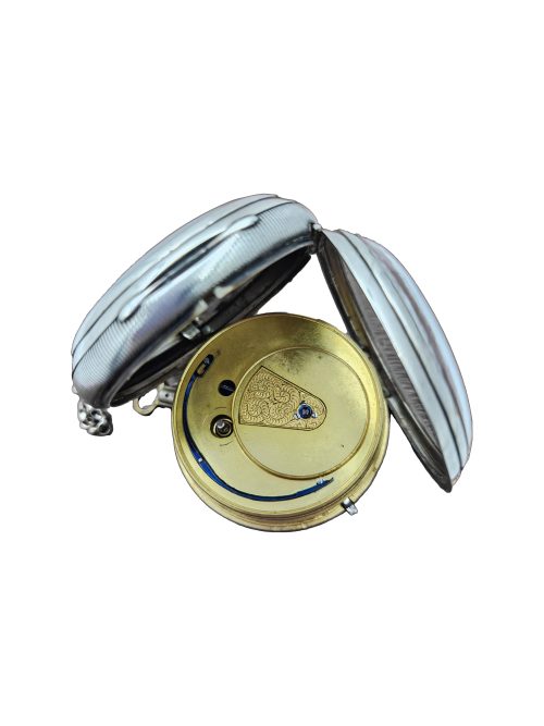 Ασημένιο Βικτωριανό Ρολόι Τσέπης, Λονδίνο 1884 - Image 5