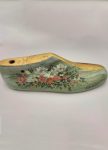 Old, wooden, shoe last, hand painted
