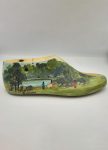 Old, wooden, shoe last, hand painted