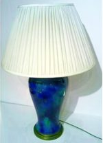 French Sevres lamp with bronze base, period 1910