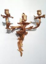 French, Gold Plated, Bronze Wall Lights, c. 1880