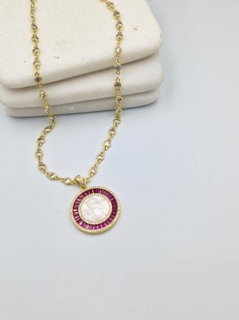 Κολιέ με μαργαριτάρια και φιλντισένια Madonna