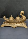 Victorian Bronze Inkstand
