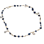 Μπλε αχατες με ακανόνιστα μαργαριτάρια γλυκού νερού.