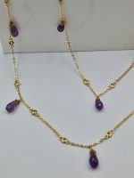 Αλυσίδες με ζιρκον και αμέθυστους .