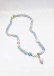 Aquamarines and freshwater pearls