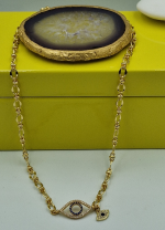 Επιχρυση αλυσίδα με ματάκια zirkon