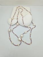 Κολιέ με αχάτη και μαργαριτάρια