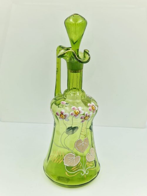 1880's French Mouthblown and hand painted decanter - Image 2
