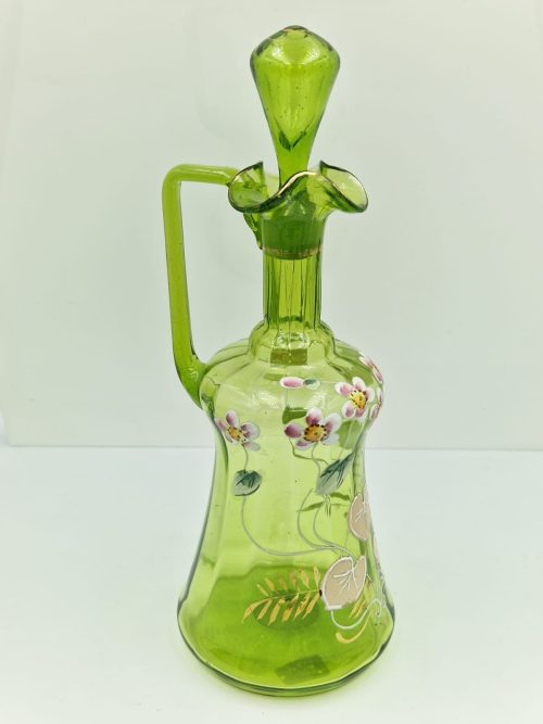 1880's French Mouthblown and hand painted decanter - Image 3