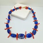 Lapis lazuli and corals