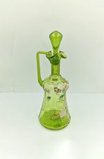 1880's French Mouthblown and hand painted decanter