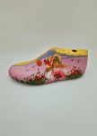 Old wooden shoe last, hand painted