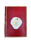 Marble press papier with gilded good luck charm